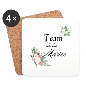 team de la Mariée - Dessous de verre (lot de 4) - blanc - Devant