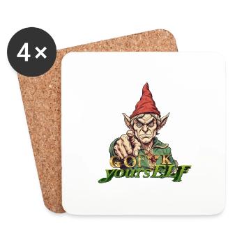 Elfe V.1 - Dessous de verre (lot de 4) - blanc - Devant
