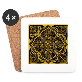 Mandala - Untersetzer (4er-Set) - Weiß - Vorne