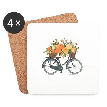 Schönes Fahrrad - Untersetzer (4er-Set) - Weiß - Vorne