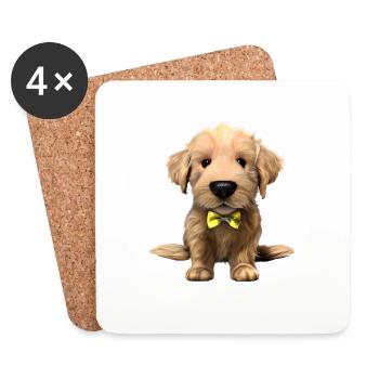 Hundebesitzer Golden Retriever Hundewelpe Hunde - Untersetzer (4er-Set) - Weiß - Vorne