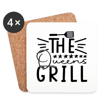 The Queens Grill - Untersetzer (4er-Set) - Weiß - Vorne