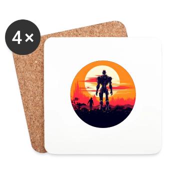 Sunset Allies - Coasters (set of 4) - white - Front