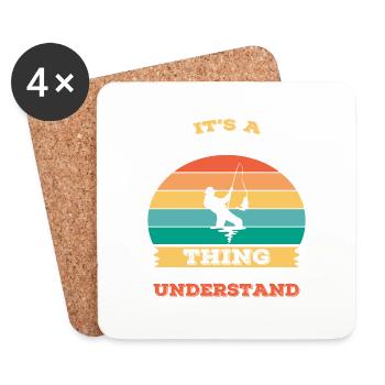 It´s a Fishing thing you wouldn´t Understand - Untersetzer (4er-Set) - Weiß - Vorne