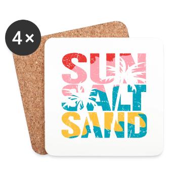 SUN SALT SAND - Untersetzer (4er-Set) - Weiß - Vorne