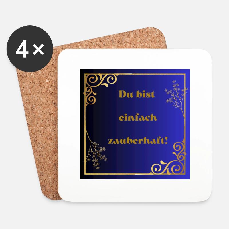 Du bist einfach zauberhaft - Untersetzer (4er-Set) - Weiß