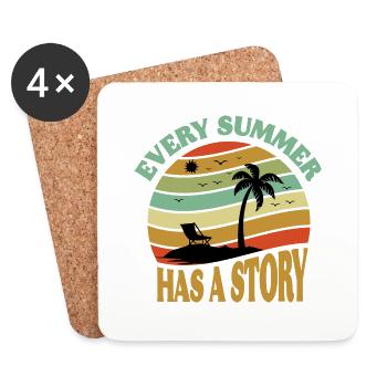 Every Summer has a Story - Untersetzer (4er-Set) - Weiß - Vorne