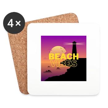 Beach 2 - Untersetzer (4er-Set) - Weiß - Vorne