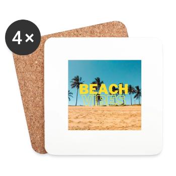 Beach 15 - Untersetzer (4er-Set) - Weiß - Vorne