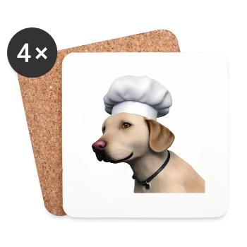 Golden Retriever Kochen Hunde Gastronom Hundewelpe - Untersetzer (4er-Set) - Weiß - Vorne