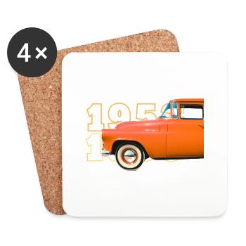 1953 Vintage Oldtimer - Dessous de verre (lot de 4) - blanc - Devant