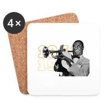 Born 1953 - Coasters (set of 4) - white - Front