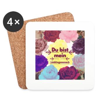 Lieblingsmensch - Untersetzer (4er-Set) - Weiß - Vorne