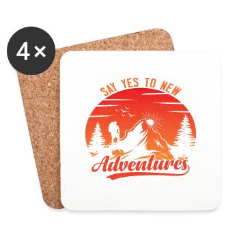 Dites oui aux nouvelles aventures - Dessous de verre (lot de 4) - blanc - Devant