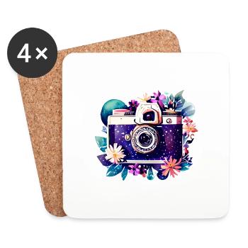 Fotograf Fotografen lustig Fotografieren Kamera - Untersetzer (4er-Set) - Weiß - Vorne