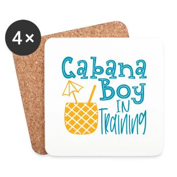 Cabana Boy en formation - Dessous de verre (lot de 4) - blanc - Devant