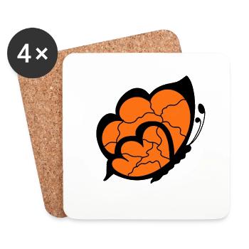 Pattern - Coasters (set of 4) - white - Front