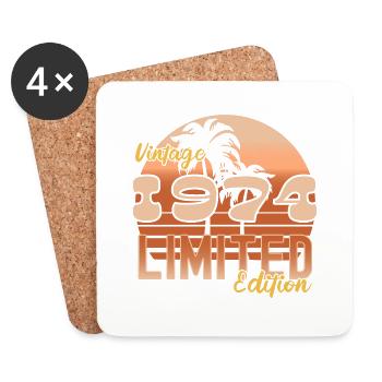 Vintage 1974 Limited Edition - Untersetzer (4er-Set) - Weiß - Vorne