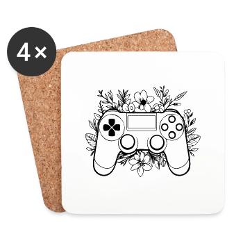 Controller Gaming Video Games Gamepad - Coasters (set of 4) - white - Front
