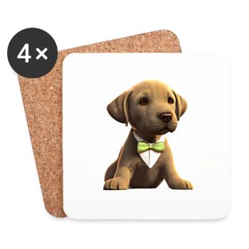 Labrador Retriever Hundewelpe Labradorbesitzer - Untersetzer (4er-Set) - Weiß - Vorne