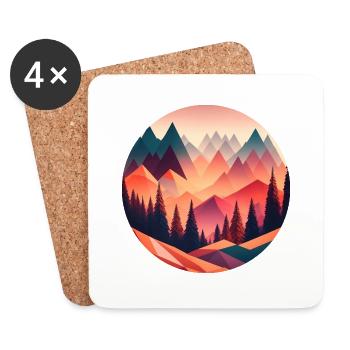 Geometric Dreams - Coasters (set of 4) - white - Front