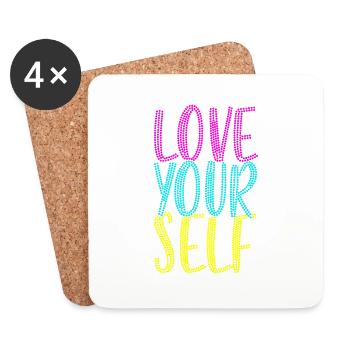 Love Your Self - Coasters (set of 4) - white - Front