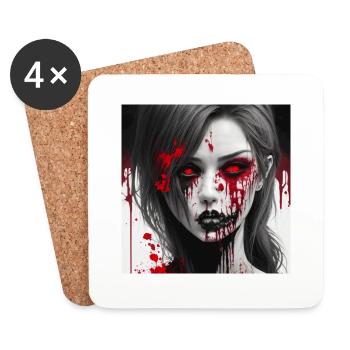 Zombie Lady. - Untersetzer (4er-Set) - Weiß - Vorne