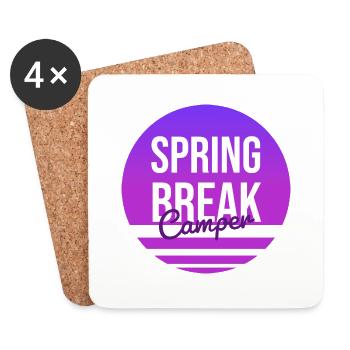 Spring-Camper - Untersetzer (4er-Set) - Weiß - Vorne