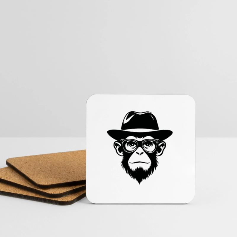 Monkey Monkey Monkey Face Jungle Coasters (set of 4)