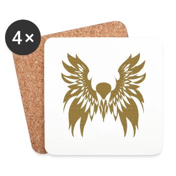The Bird - Untersetzer (4er-Set) - Weiß - Vorne