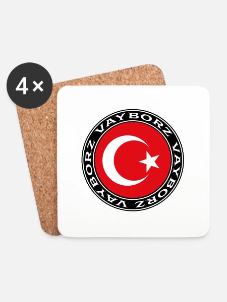 Turkey Vayborz - Coasters (set of 4) - white