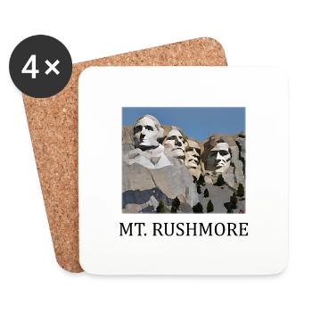 Mount Rushmore - Untersetzer (4er-Set) - Weiß - Vorne