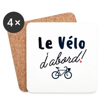 Le vélo d abord - Dessous de verre (lot de 4) - blanc - Devant
