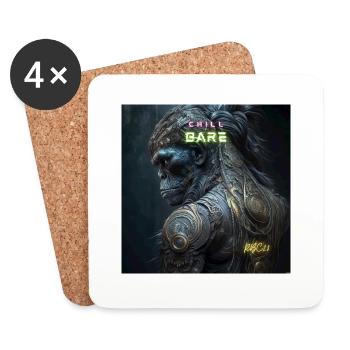 Chill Bare - Coasters (set of 4) - white - Front