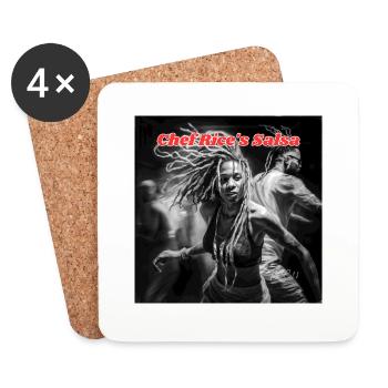 Chef Rice s Salsa - Dessous de verre (lot de 4) - blanc - Devant