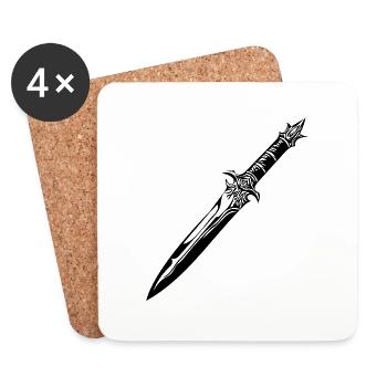 Knife Cutler Knife Lover - Coasters (set of 4) - white - Front