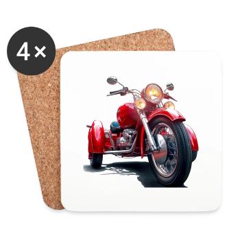 Die Faszination klassischer Motorräder und Trike - Untersetzer (4er-Set) - Weiß - Vorne
