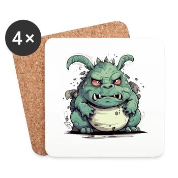 Zaki the streum - Coasters (set of 4) - white - Front