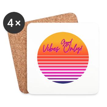 Good Vibes Only - Coasters (set of 4) - white - Front