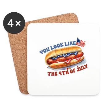 You look like the 4th of July - Untersetzer (4er-Set) - Weiß - Vorne
