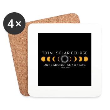 Jonesboro Arkansas 2024 Eclipse Cooles Souvenir - Untersetzer (4er-Set) - Weiß - Vorne