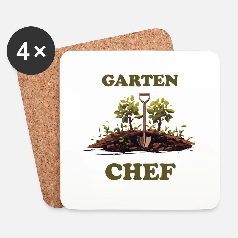 Garten Chef - Untersetzer (4er-Set) - Weiß