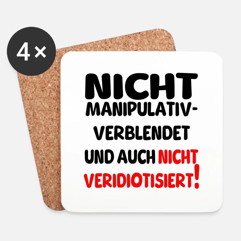 nicht verblendet II - Untersetzer (4er-Set) - Weiß
