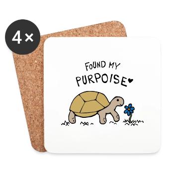 Habe meine Purpoise Tortoise gefunden - Untersetzer (4er-Set) - Weiß - Vorne