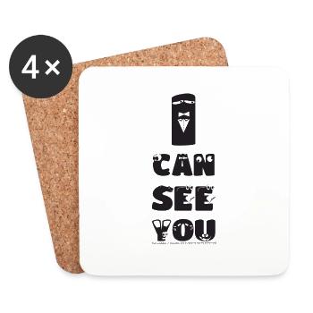 I CAN SEE YOU - Coasters (set of 4) - white - Front
