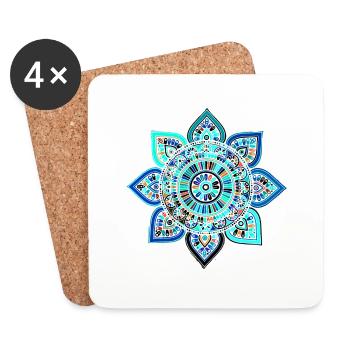 Mandala - Coasters (set of 4) - white - Front