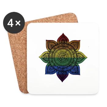 Mandala - Untersetzer (4er-Set) - Weiß - Vorne