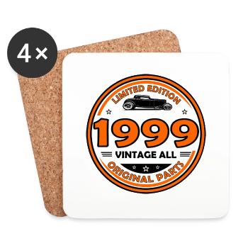 vintage 1999 - Dessous de verre (lot de 4) - blanc - Devant