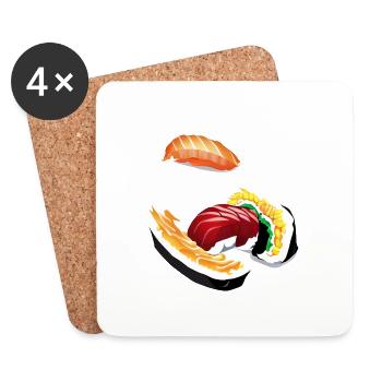 Sushi - Untersetzer (4er-Set) - Weiß - Vorne