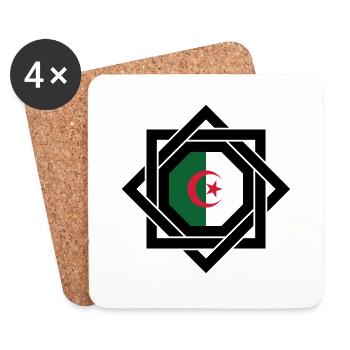 Algeria (DZ) - Coasters (set of 4) - white - Front